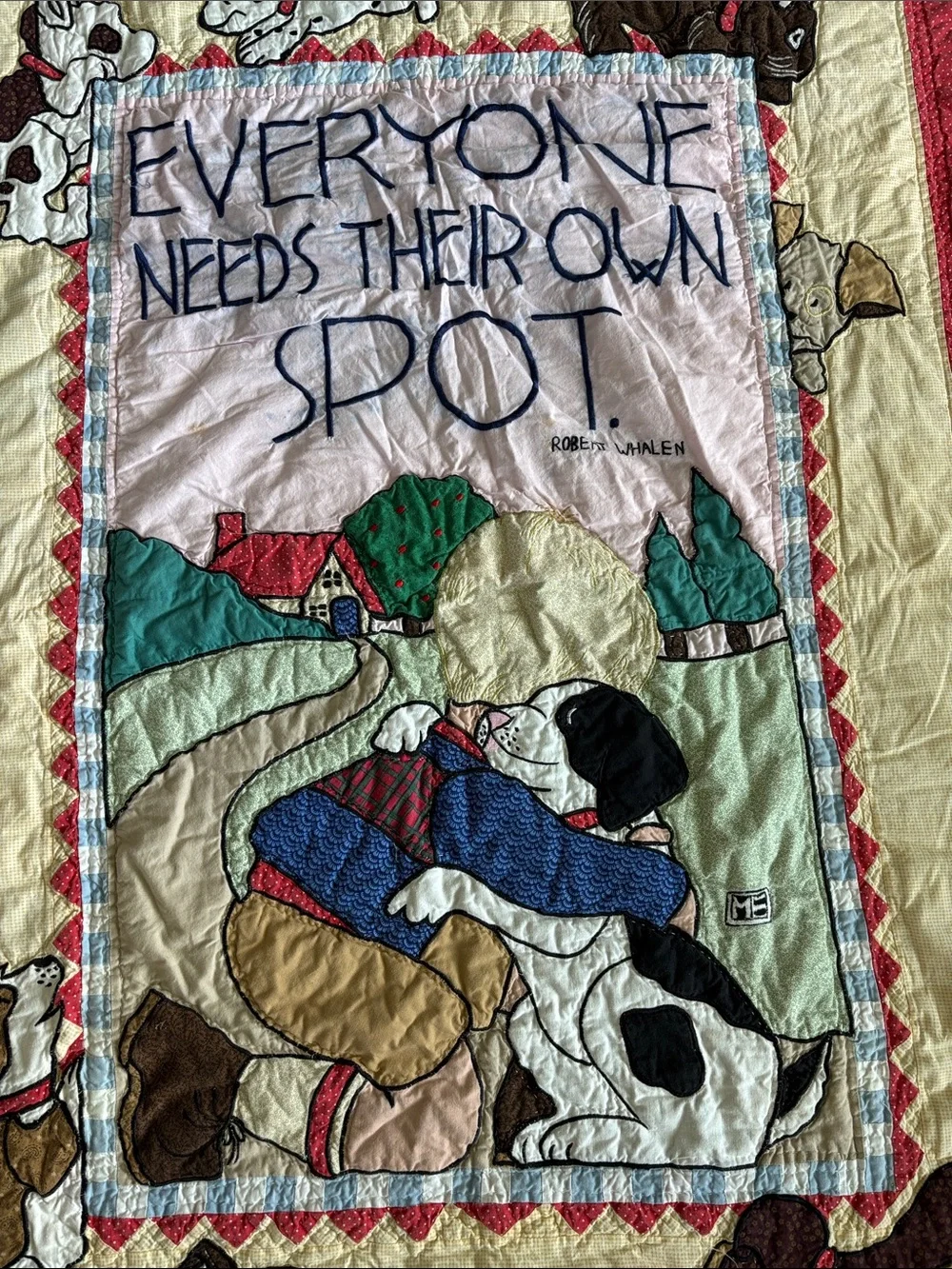 Vintage Patchwork Dog Quilt 